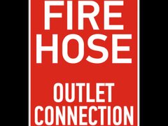 Fire Hose Outlet Connection Sign