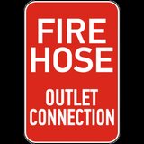 Fire Hose Outlet Connection Sign