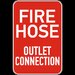 Fire Hose Outlet Connection Sign